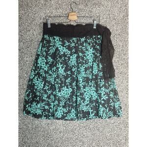 Y2K Candies Juniors 9 Crochet Trim Brown Green Skirt Indie Sleaze Fairy Grunge